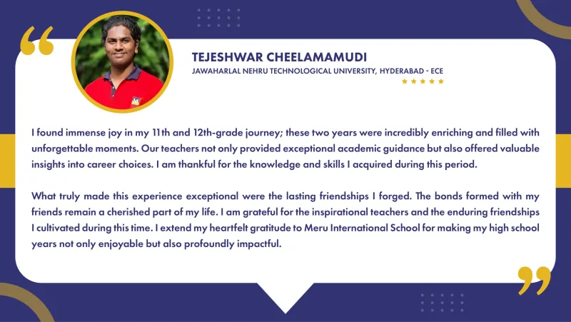 Alumni testimonial image: Tejeshwar Cheelamamudi