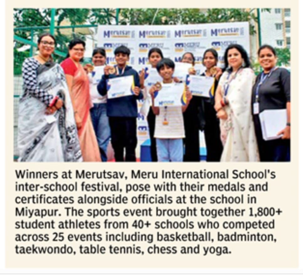 Merutsav 2025: Celebrating Sportsmanship, Culture, and Creativity media coverage at Meru International School
