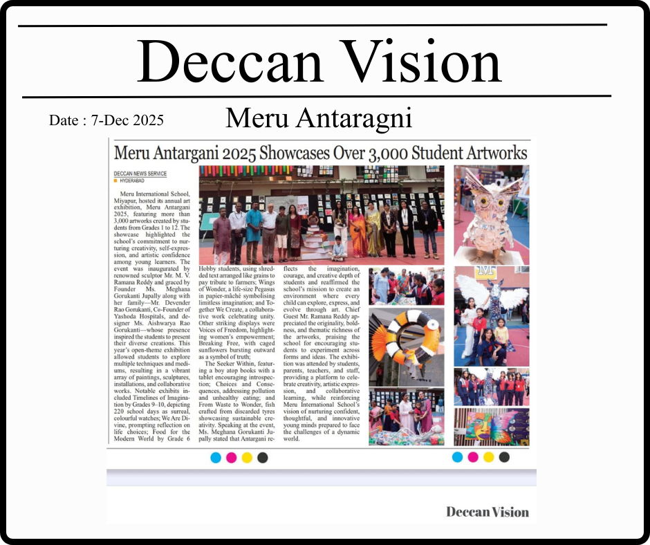 A Canvas of 3,000 Stories — Meru Antargani 2025 media coverage at Meru International School