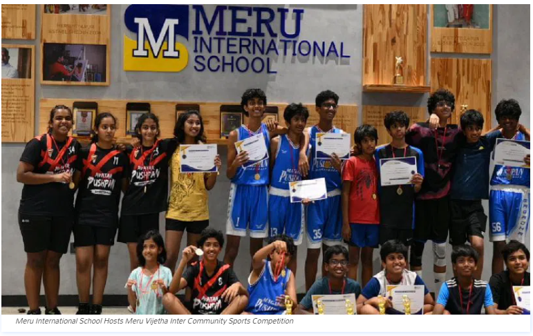 Meru International School Hosts Thrilling Meru Vijetha Inter-Community Sports Competition, Setting New Standards in Youth Engagement media coverage at Meru International School
